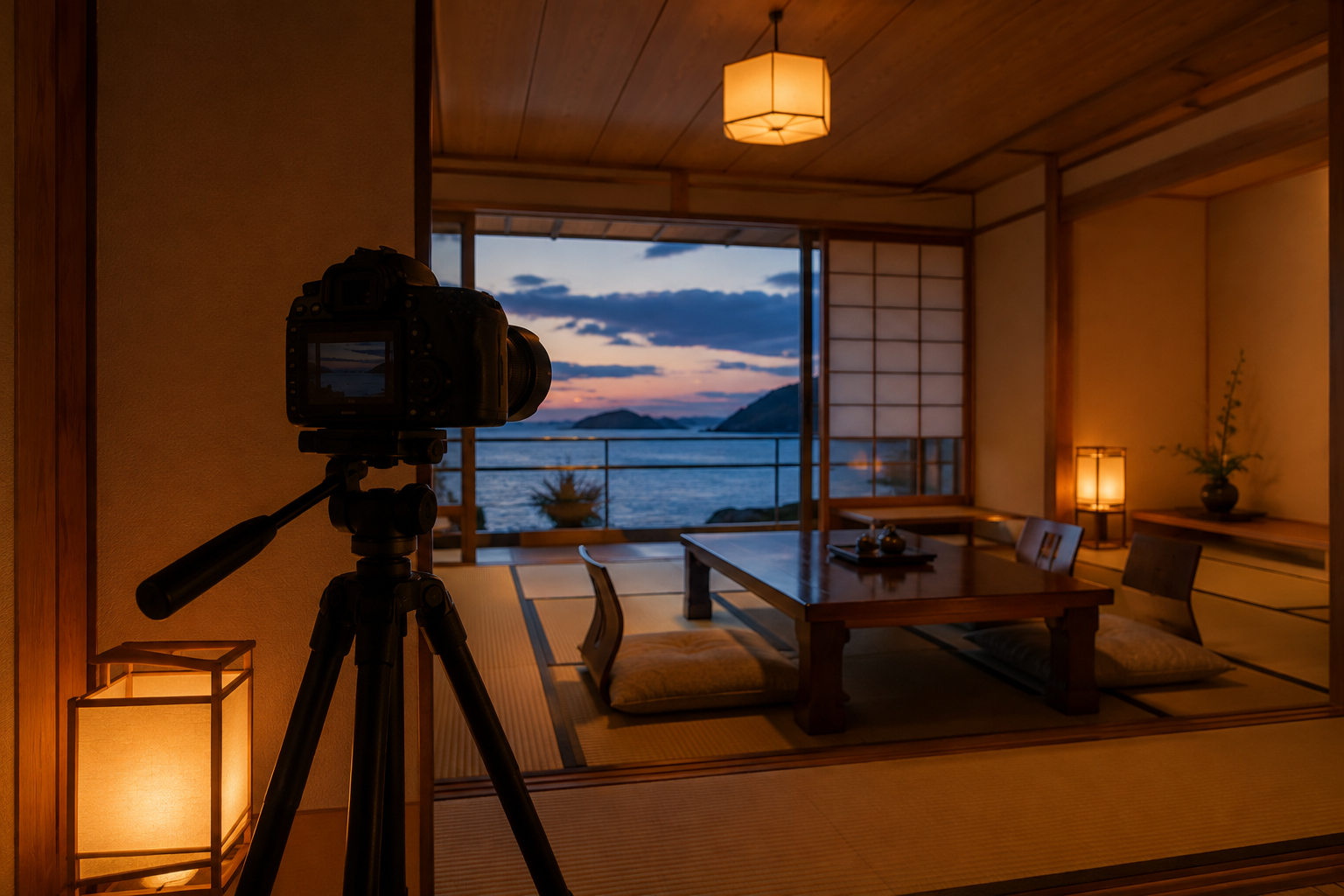 【旅館の撮影、泊まりたくなる写真】どちらもプロが撮っています。それでも、ここまで変わります